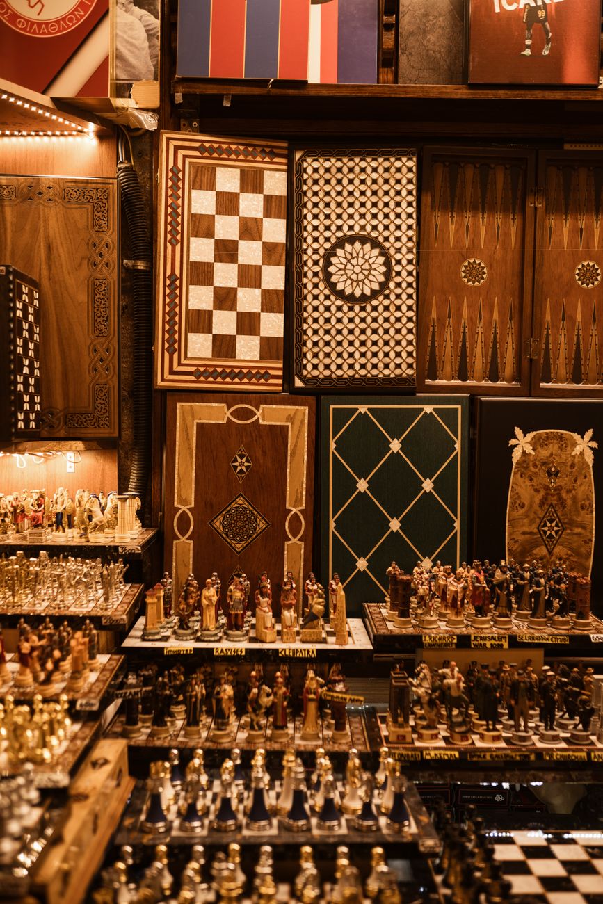 Exclusive strategy board game and luxury game pieces